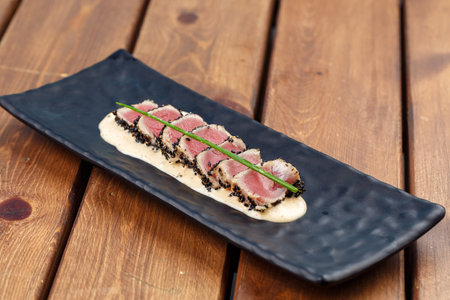 Seared Ahi Tuna Steaksの写真素材