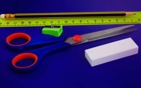 School office suppliesの写真素材