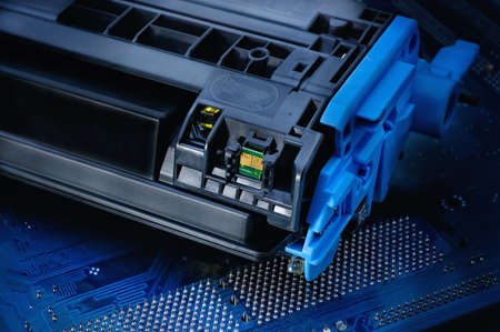 Cartridge for the printer close up not a dark backgroundの写真素材