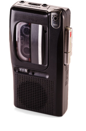 dictaphone on white backgrounds
