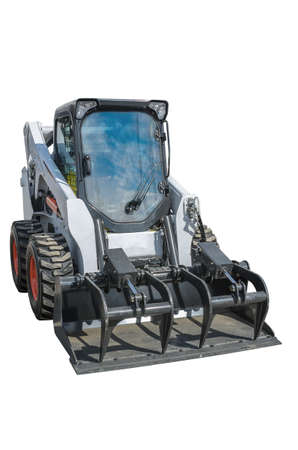 container handler isolated on white backgroundの写真素材