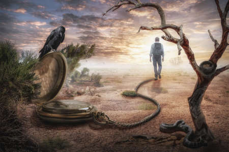 Concept of a short time allotted to a personの写真素材