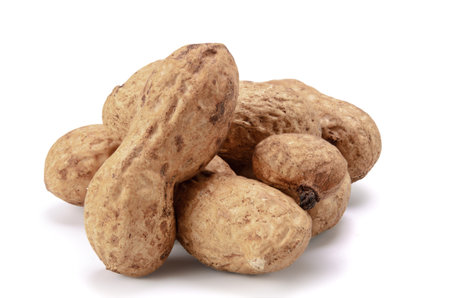 peanuts on a white background