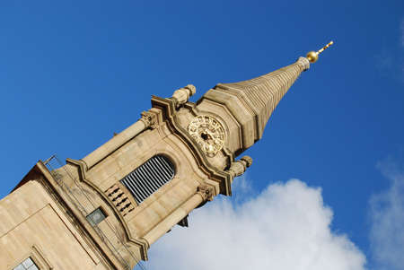 Clocktower of Ludvigsburg Kirche, south Germanyの写真素材