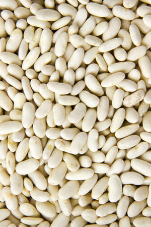 A frame filled with raw cannellini beansの写真素材