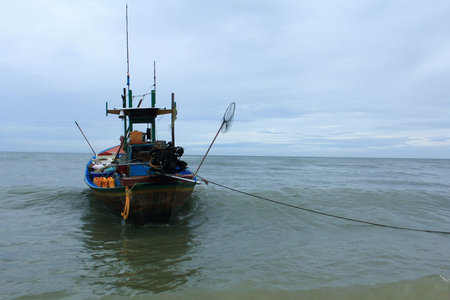 Cha-am Beach in Thailandの写真素材