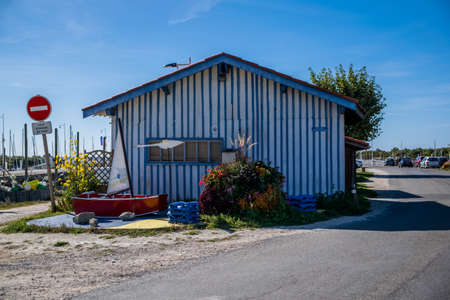 Audenge, commune of the Arcachon basin in, New-Aquitaine, France, is renowned for its oyster farming.の写真素材