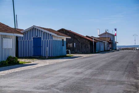 Audenge, commune of the Arcachon basin in, New-Aquitaine, France, is renowned for its oyster farming.の写真素材