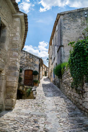 medieval village perched in the luberon in France.のeditorial素材
