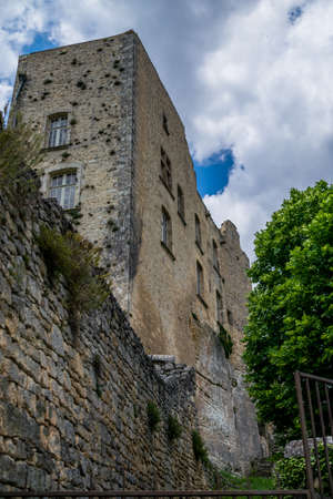 medieval village perched in the luberon in France.のeditorial素材