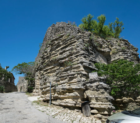 Saignon, hilltop village of the Luberon in the Vaucluse, Provence-Alpes-CÃ´te-d'Azur, France.