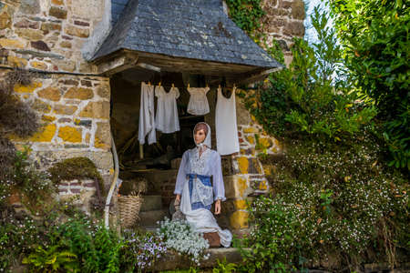 Village of Pontrieux in the CÃ´tes-d'Armor with its multitude of washhouses.のeditorial素材