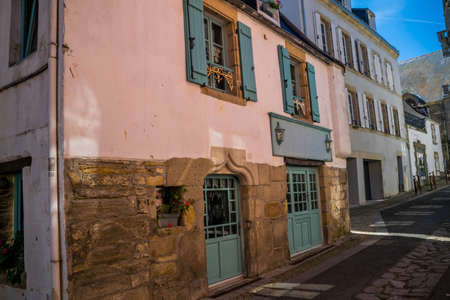 Douarnenez, village, fishing port and marina, in FinistÃ¨re in the Brittany region, France.のeditorial素材