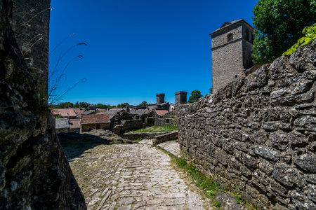La Couvertoirade pretty medieval village perched in Aveyron.