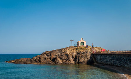 Collioure, seaside village on the vermeille coast in Occitania.