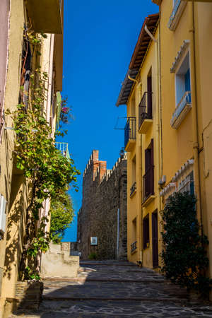 Collioure, seaside village on the vermeille coast in Occitania.のeditorial素材