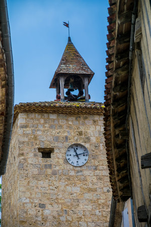 FourcÃ¨s, Gascon village in the Gers, in Occitanie, France.の写真素材