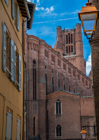 Albi, historic town of Tarn in Occitanie, France.のeditorial素材