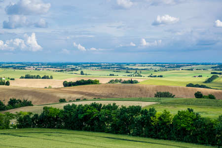 Landscape of the Gers countryside in France.の写真素材
