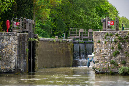 Walk on the canal du midi in the vicinity of Carcassonne, France.の写真素材