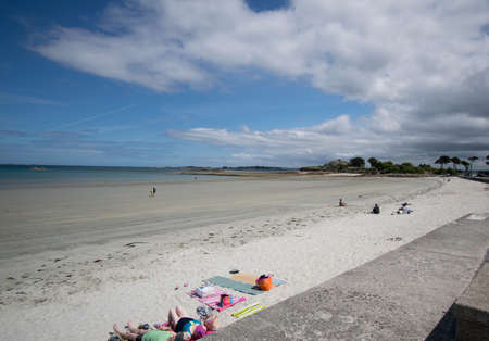 Saint-Pol-de-LÃ©on, seaside town of FinistÃ¨re in Brittany.のeditorial素材