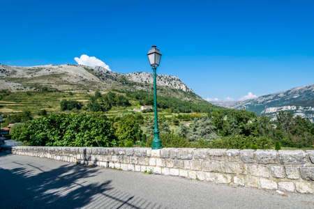 Gourdon nicknamed the eagle's nest is located in the Alpes-Maritimes on the CÃ´te d'Azur.のeditorial素材