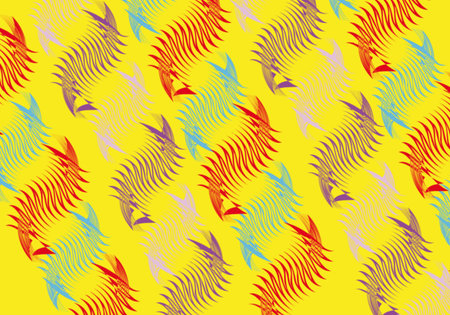 textil printing of sea horsesのイラスト素材