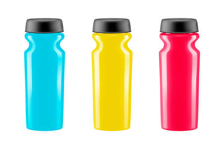 Plastic sports bottle vector illustration isolated on white backgroundのイラスト素材