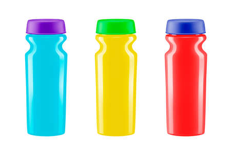 Plastic sports bottle vector illustration isolated on white backgroundのイラスト素材
