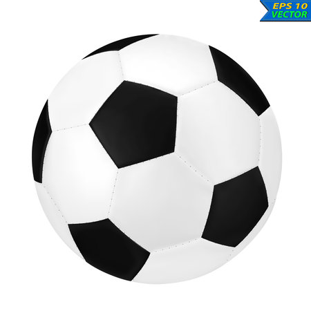 Realistic soccer ball vector illustrationのイラスト素材