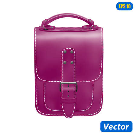 photorealistic handbag isolated on white background vector illustrationのイラスト素材