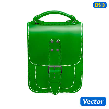 photorealistic handbag isolated on white background vector illustrationのイラスト素材