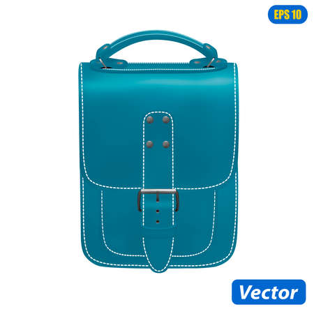 photorealistic handbag isolated on white background vector illustrationのイラスト素材