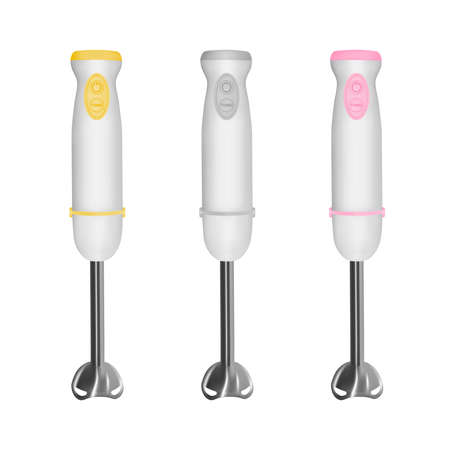 Hand blender isolated on a white background Vector illustration.のイラスト素材