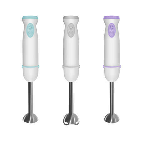Hand blender isolated on a white background Vector illustration.のイラスト素材