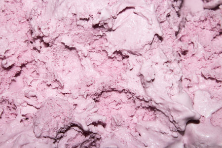 Currant ice cream.Ice cream texture.Background of berry ice cream.
