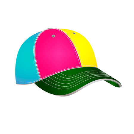 Cap in vector on white background. Baseball cap in vector on white background.のイラスト素材