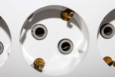 Electrical socket with grounding.の写真素材