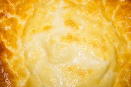 Omelet of chicken eggs, cooked at home.