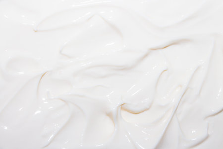 The texture of white cream.Cream background.の写真素材