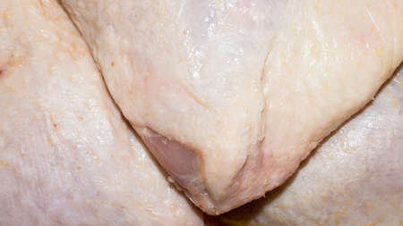 Fresh chicken thighs. Background of chicken thighs.の写真素材