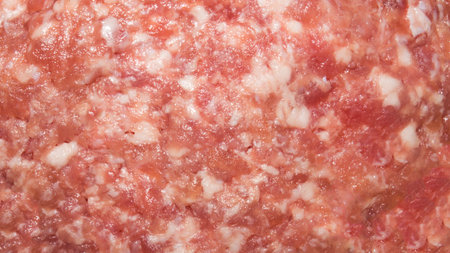 Background of raw minced meat.Texture of minced meat.