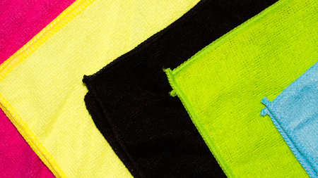 Multi colored microfiber fabric.Colored microfiber background.