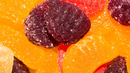 Fruit marmalade assorted. Fruit marmalade background.