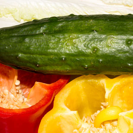 Bulgarian pepper.Background of vegetables.の写真素材