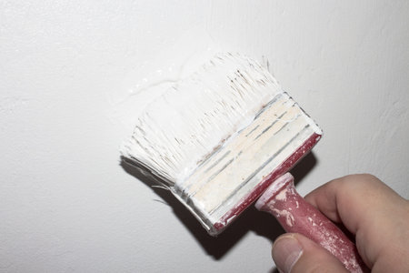 Painting the bathroom in white. Bathroom whitewash.