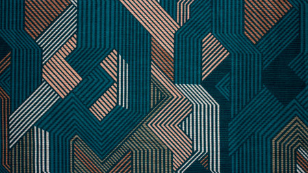 Fabric texture with abstract lines.Fabric background with multi-colored lines.Abstract background.