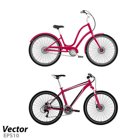 Mountain bike in the vector. Classic bicycle in vector.のイラスト素材