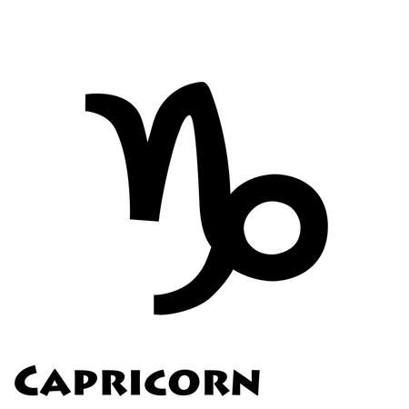 Logo of the zodiac sign Capricorn in a vector on a white background.のイラスト素材