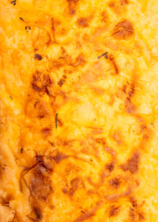 Cheese pita bread.The texture of the pita.Background of toasted cheese pita bread.の写真素材